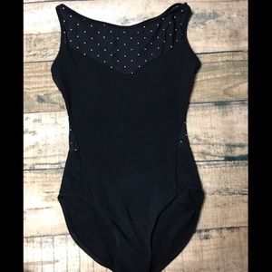 Grishko Black and Polka Dot Leotard size 40 4/6US